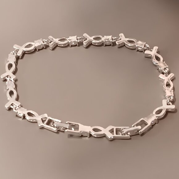 Avon Breast Cancer Crusade Pink Ribbon & Rhinestone Tennis Bracelet - NIOB - Picture 5 of 13